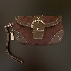 COACH Brown Wristlet